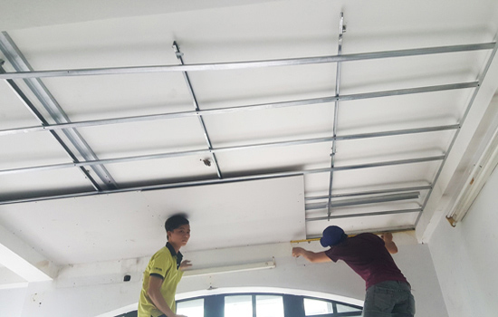 False ceiling installation Ho Chi Minh City