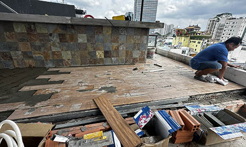 Rooftop construction Ho Chi Minh City