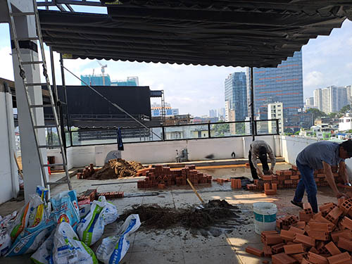 Rooftop construction Ho Chi Minh City