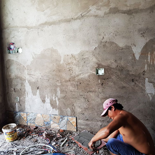 Tiling large area Ho Chi Minh City